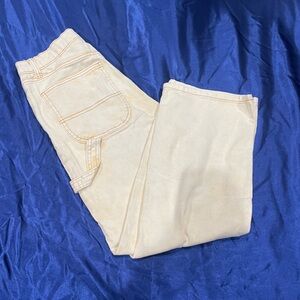 yellow straight leg pants